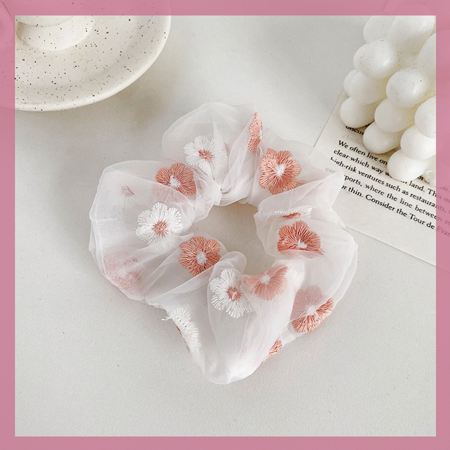 Lazo para el cabello de intestino grueso de encaje de alta calidad de Corea para mujer, banda elástica y duradera, bufanda cuadrada de todo fósforo, cuerda para la cabeza, accesorios para el cabello