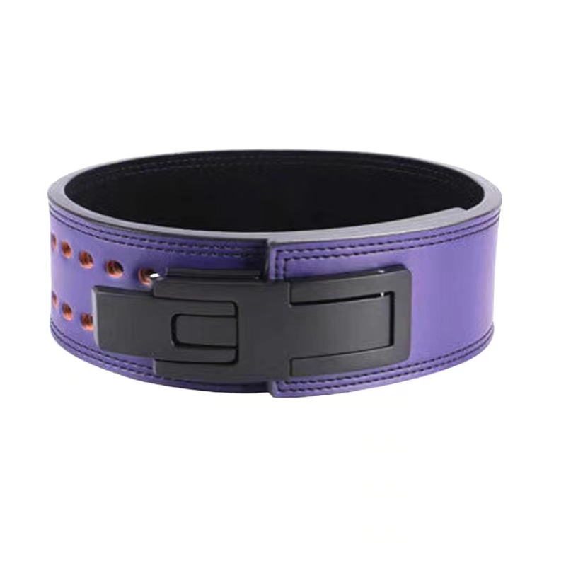 Cinturón de fitness Sentadilla de peso duro de piel de vaca cinturón de hombre pesado con hebilla de palanca cinturón de fitness de piel de vaca SBDYELANG