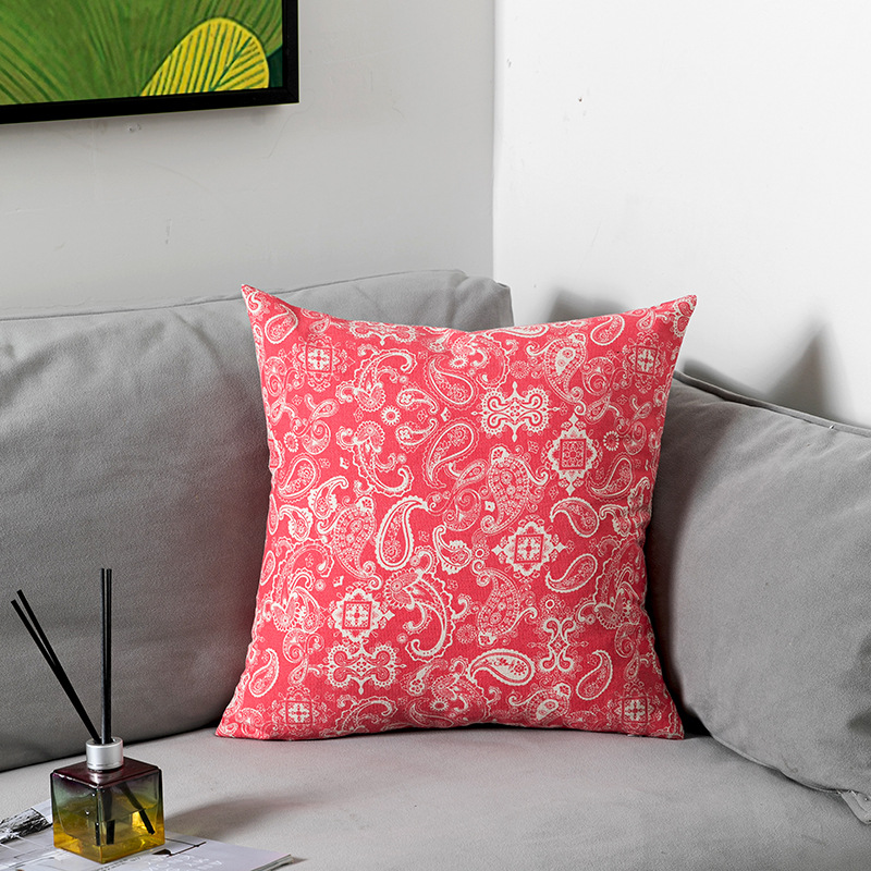 Nueva funda de almohada de estilo pastoral con estampado de doble cara para sofá de sala de estar, funda de cojín para mesita de noche y dormitorio_voghion.com