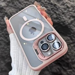 镜头支架适用iphone17ProMax高透手机壳苹果16磁吸全包防摔保护套