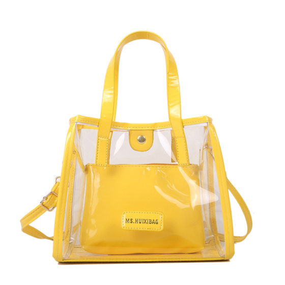 This year's popular fashion large capacity shoulder bag western style transparent jelly bag 2024 new summer fashion shoulder bag