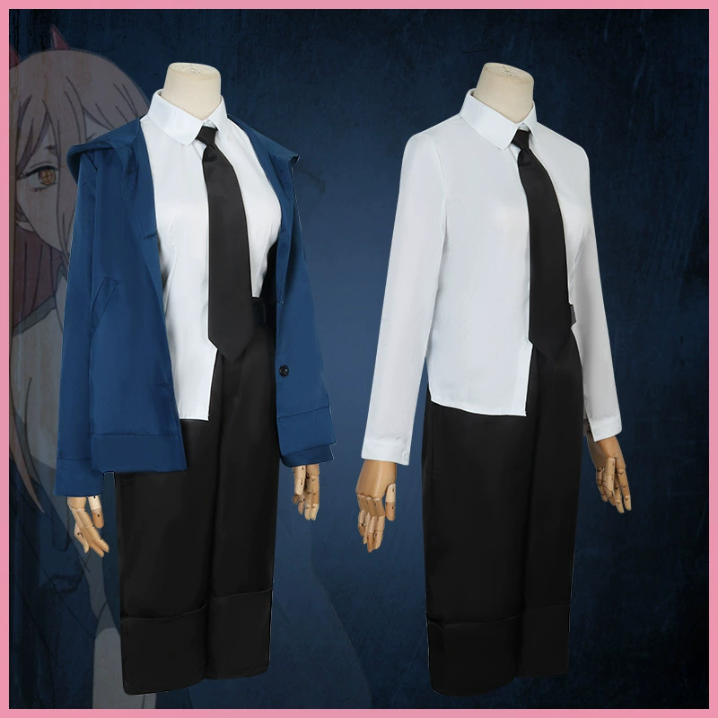 Chainsaw, uniform, set, wig, cosplay, full set