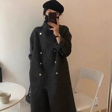 毛呢大衣女中长款韩版灰色高级感气质百搭保暖呢子外套冬季新款潮