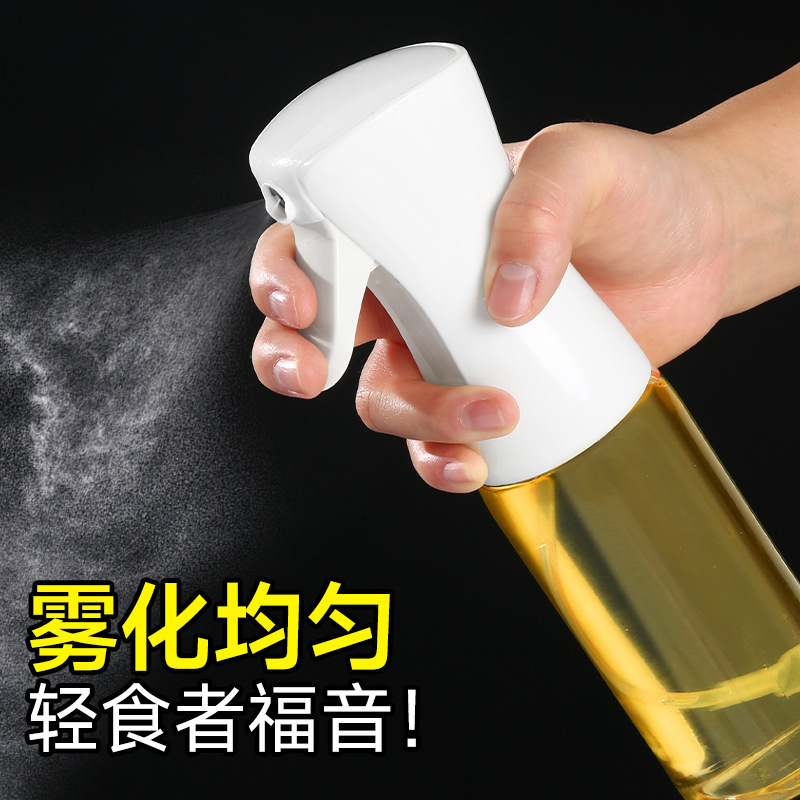 Olla de aerosol de vidrio Cocina doméstica Freidora de aire Botella de aerosol de aceite comestible atomizado rociado Olla de aerosol engrosada Tanque de aceite