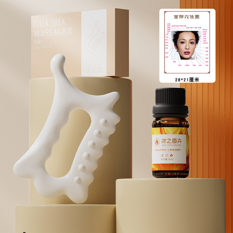 Raspador corporal, arena facial no cerámica, palo de masaje de acupuntura para ojos, cinturón para esculpir el cuerpo, cepillo meridiano de pulso, raspador para empujar el vientre