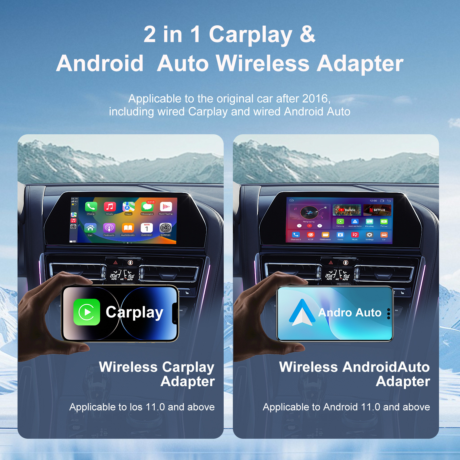 Cross-Border Wireless Carplay Box, Wired to Wireless Car Interconnection Box, Smart Car Carplay Converter