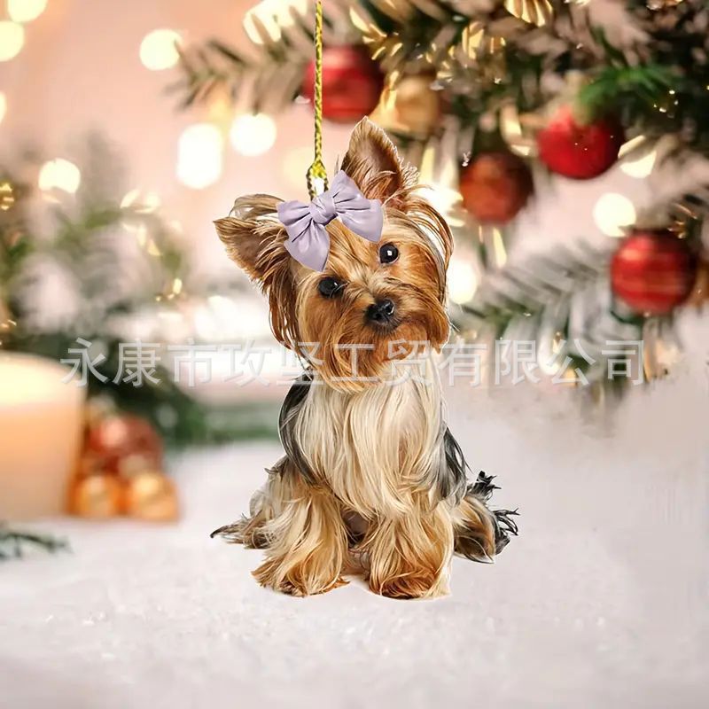 Colgante de decoración acrílica perfecto para accesorios de automóviles y decoraciones de árboles de Navidad para automóviles creativos para atmósfera navideña