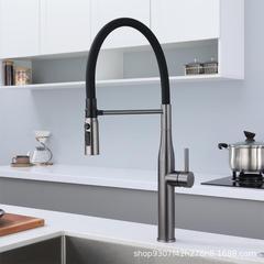 外国貿易 304 ステンレス鋼磁気蛇口キッチンシンク野菜洗面器ユニバーサルシリコーンチューブ温水および冷水蛇口