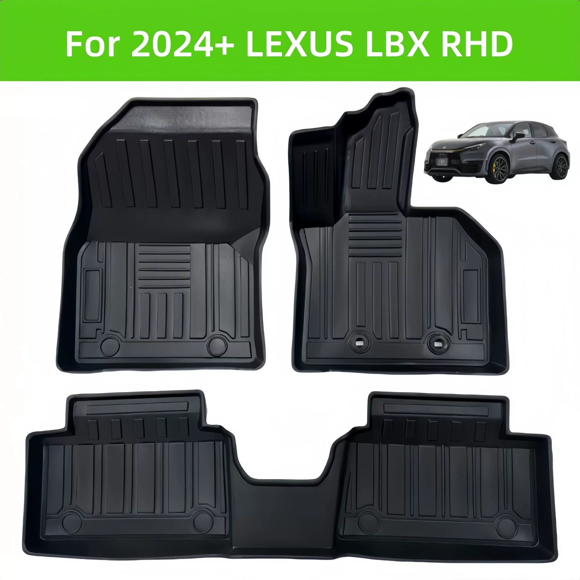 [Для 2024+ LEXUiS LBX RHD TPE 3D автомобильный коврик пола/коврик заднего багажника]