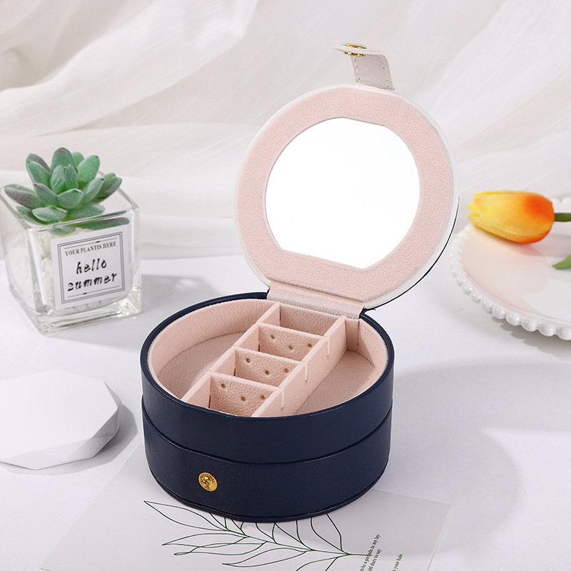 Fashion Solid Color Pu Leather Jewelry Boxes