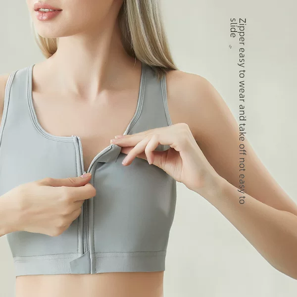 8197 Zipper Bundle Underwear I-Character Sports Beautiful Back Big Chest Shaping Small Super Flat Chest Shaping Underwear for Students