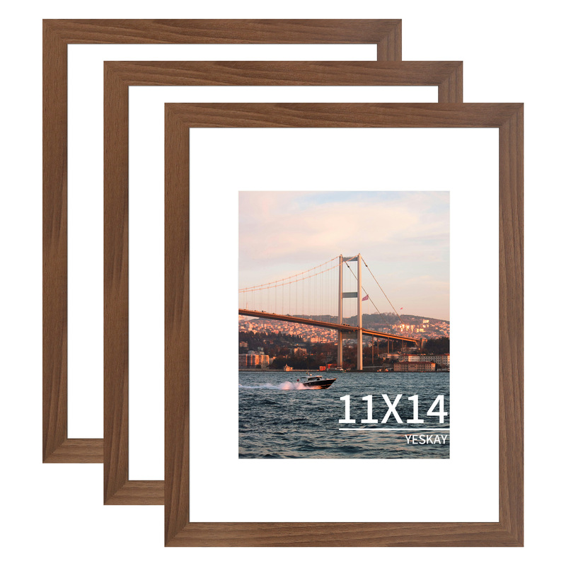 Amazon Minimalist 11*14inch Wall-Mounted Picture Frame 20inch Poster Frame High-Quality Natural Wood Color Wooden Photo Frame Simple Design