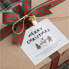 6枚の価格の新しいシンプルなinsスクエアdiy装飾ステッカークリスマスmerry christmas粘着紙