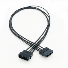 D型D口大4Pin 机箱风扇降速线 大4P减速线  ide转大4Pin 静音黑线