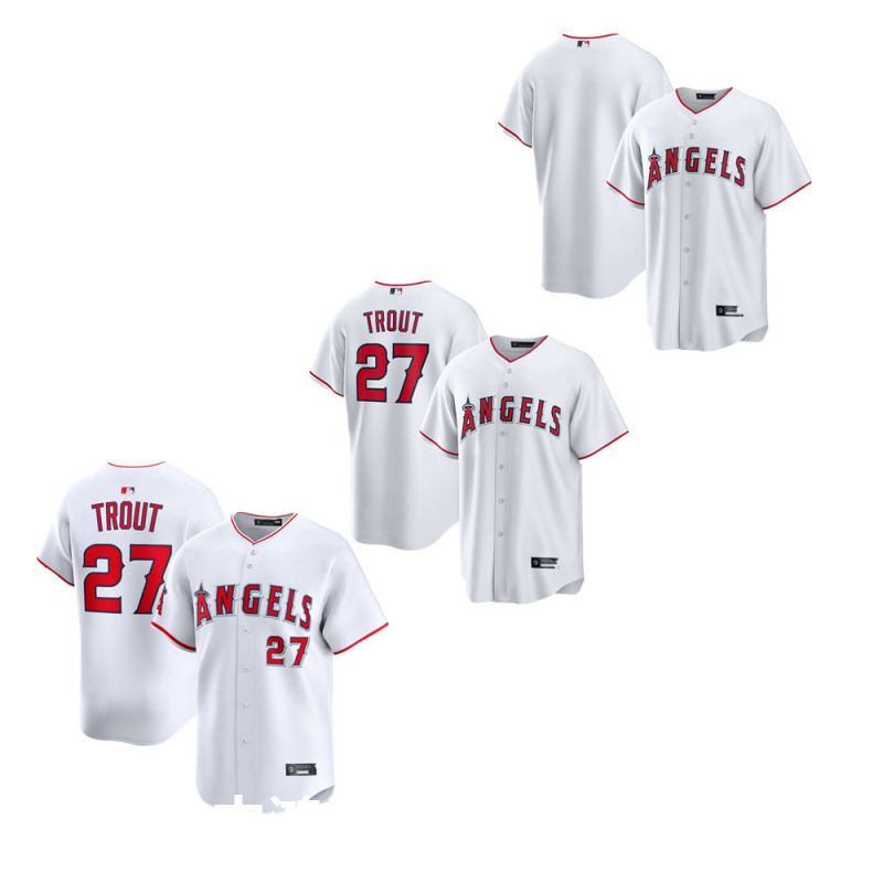 Mlb Embroidered Baseball Jersey Los Angeles Angels 27 # Trout Mike Trout Jerseys Cross-Border Foreign Trade Wholesale