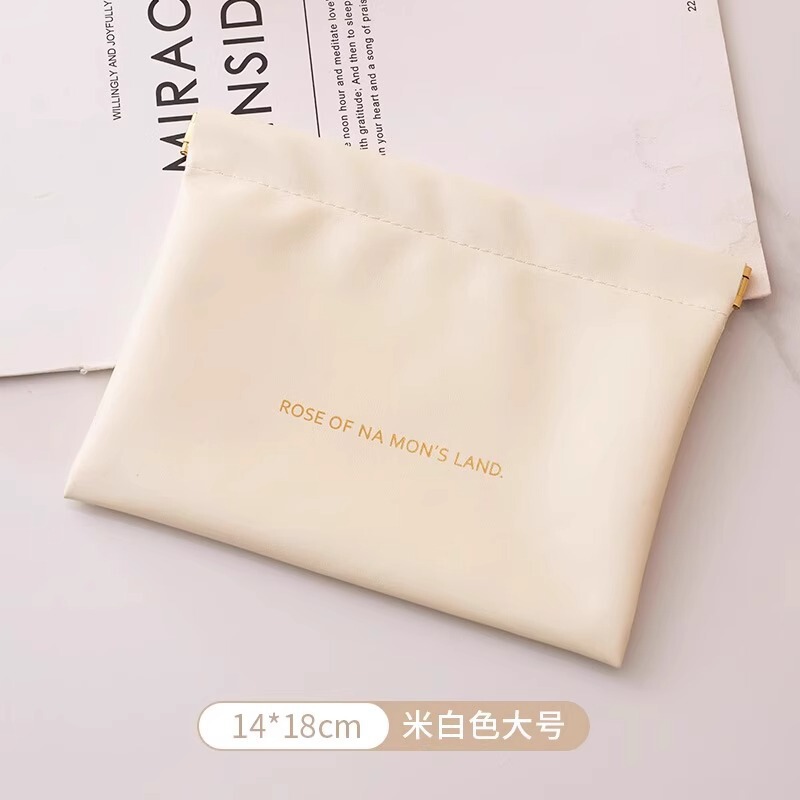 弹片收纳包自动闭合有线耳机收纳袋PU零钱包迷你便携式口红化妆包|undefined