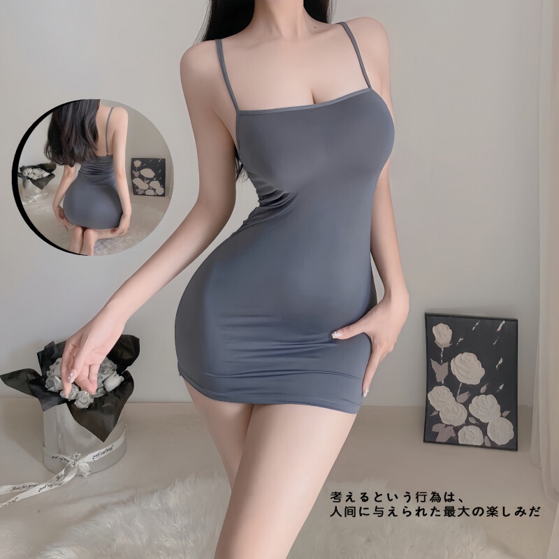 Sexy Underwear Sexy Strap Ice Silk Tight Dress Non-Take-off Pajamas Perspective Midnight Charm Passion Temptation suit