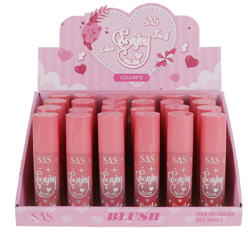 (caja de exhibición) SAS transfronterizo especial maquillaje de belleza venta caliente color impermeable natural líquido blush SAC164
