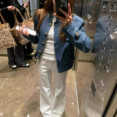 法式复古高级感小香风外套女春秋季短款立领开衫休闲百搭上衣夹克