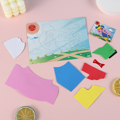 EVA Children's Sticker Cartoon Sticker Handicraft DIY Material Pack Kindergarten Non-woven 3D Stereo Painting Manufacturer Wholesale