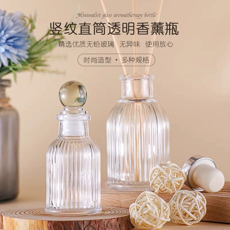 100 мл римская колонка ароматерапия бутылка в вертикальную полоску стеклянная бутылка с белым припаском римского стекла ароматерапия оптом