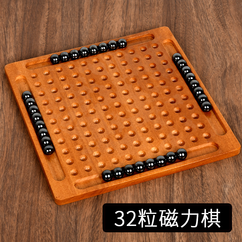 Piso de madera maciza, inducción magnética, ajedrez, rompecabezas, juguete de batalla divertido, entrenamiento de pensamiento para niños, juego de mesa de imán