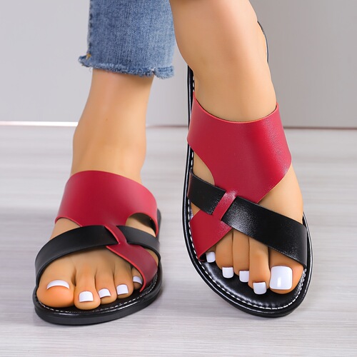 Women's Elegant Strappy Sandals Yellow and Green Soft