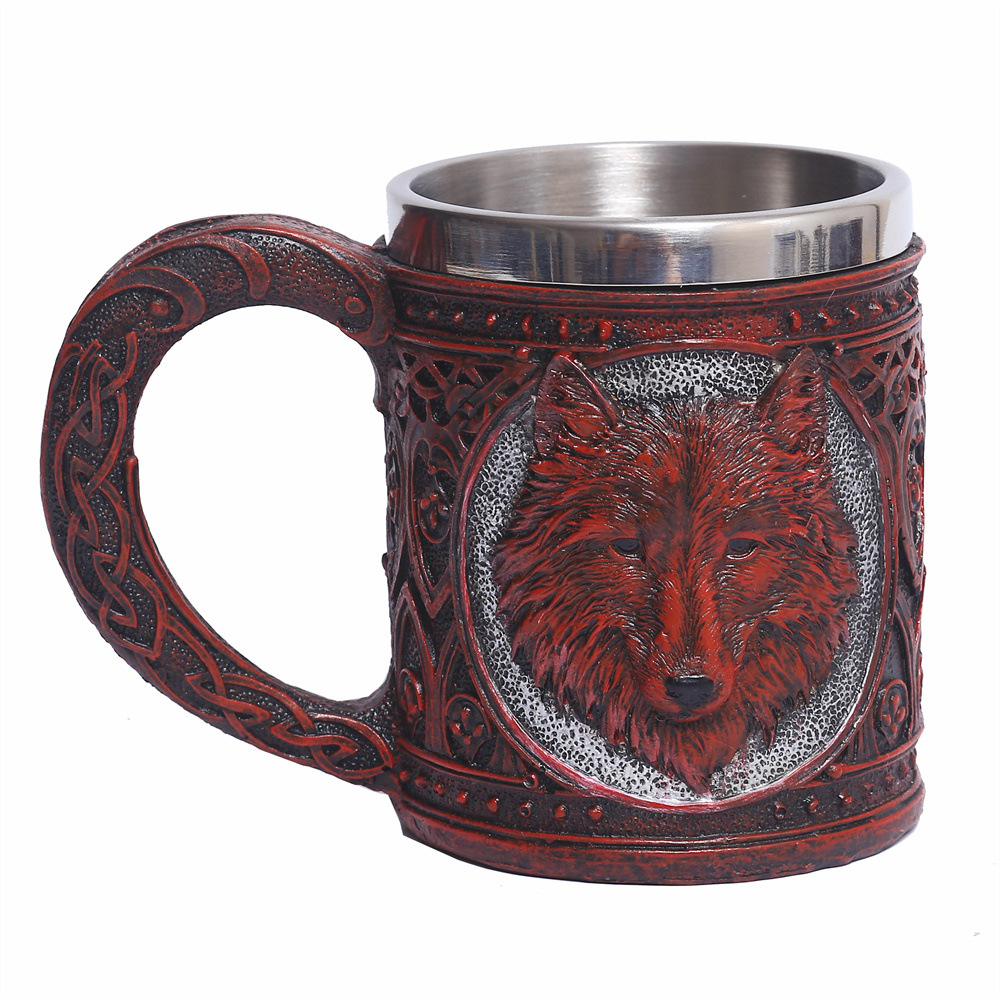 Red Wolf Head Mug