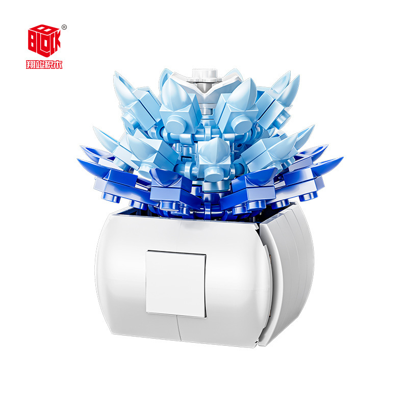 JAKI Jiaqi bloques de construcción suculenta olla montaje decoración interior simulación flor planta juguete lindo regalo la muchacha