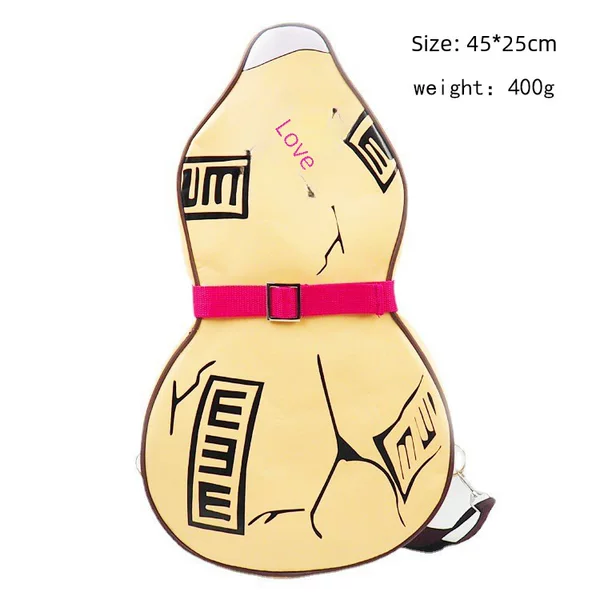 Anime Ninja I Love cosplayPU Leather Gourd Bag Shoulder Bag Shoulder Bag Student Schoolbag
