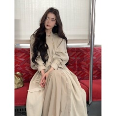 巨看风衣女5新中长外套高个子大衣早秋穿搭