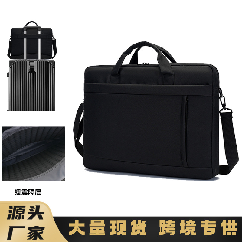 Bolsa de almacenamiento de portátil de 15 - 18 pulgadas de gran capacidad, bolsa de maletín de almacenamiento multicapa ligera y delgada, bolsa de computadora de viaje