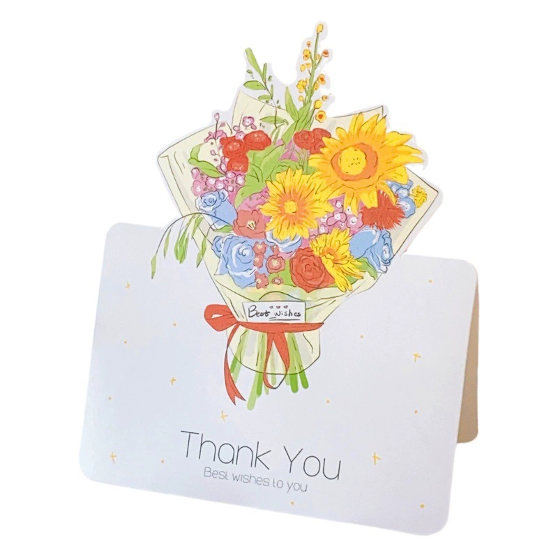 Новый год благословение букет поздравительная открытка День Святого Валентина День матери Универсальный фестиваль лучшее благословение маленькая открытка цветочный магазин выпечка