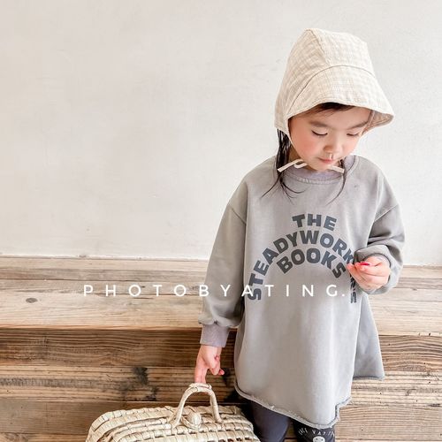 2024 new children's clothing spring clothing children's spring Korean style mid-length sweatshirt boys and girls bottoming shirt 12