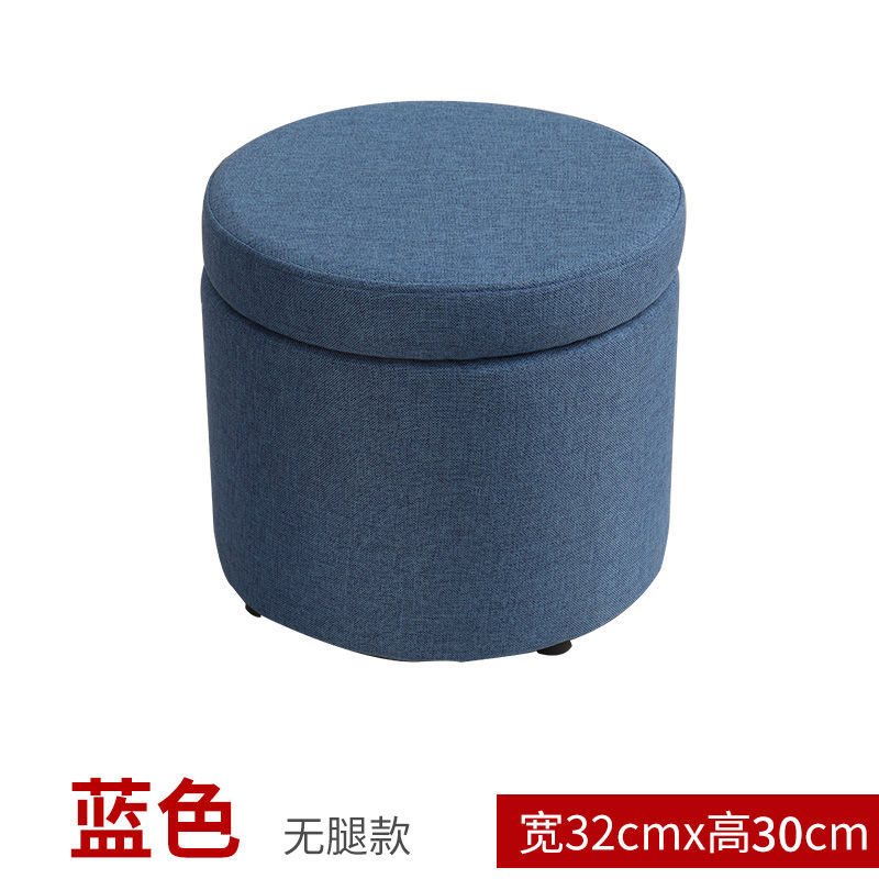 Taburete de tela bajo para el hogar taburete de sofá taburete redondo taburete de almacenamiento creativo simple taburete de almacenamiento taburete pequeño para adultos taburete de zapatos