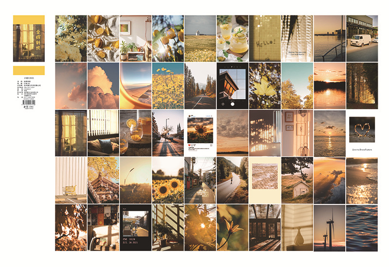 Yuniao cerrado dedo del pie etiqueta libro deseando Club serie retro creativo Collage artístico diario material de base papel 6 tipos