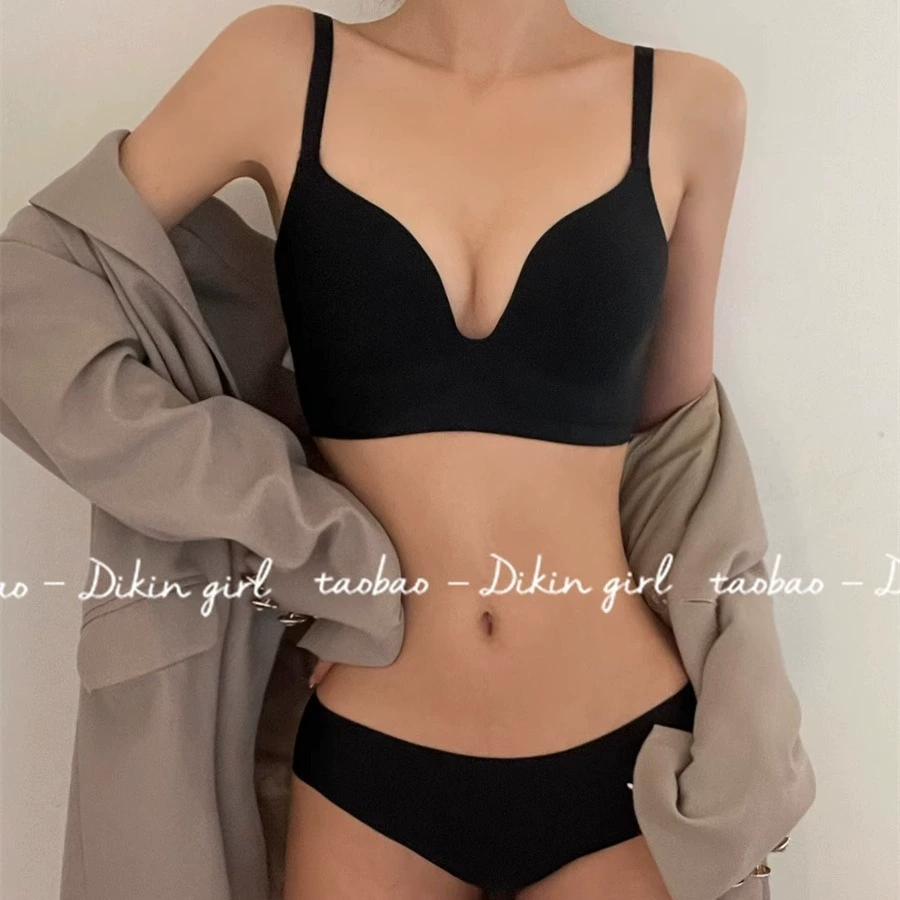 Underwear, supporting push up bra, light and thin wireless bra, set