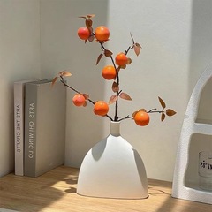 北欧無地セラミック花瓶リビングルームシミュレーションフラワーアレンジメントドライフラワーアート幾何学的な装飾品玄関装飾