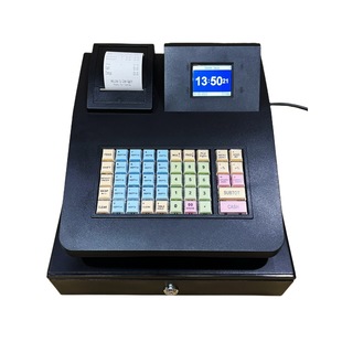 English electronic cash register fast food noodle shop convenience jewelry shop purple light money detector English ECR cash register