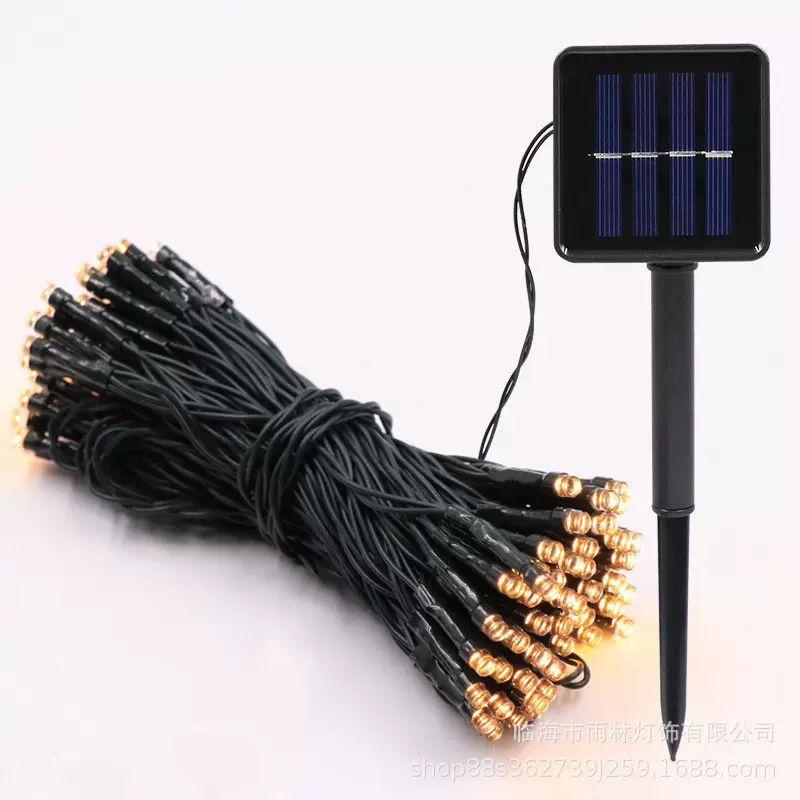 定制Led太阳能节日彩灯串圣诞节灯串庭院装饰灯户外亮化防水串灯