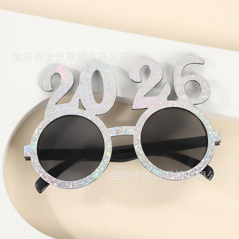 新年大晦日写真小道具 2026 面白いメガネ新年パーティーパーティー 2026 デジタルメガネ卸売|undefined