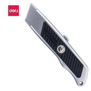 Deli 2101 Aluminum Alloy Utility Knife Trapezoidal Utility Knife Sk5 Blade Sharp Wear-Resistant Metal Large Wallpaper Knife