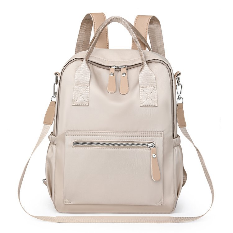Casual simple mochila de mujer tendencia transfronteriza 2025 nuevo color sólido simple mochila de hombro simple