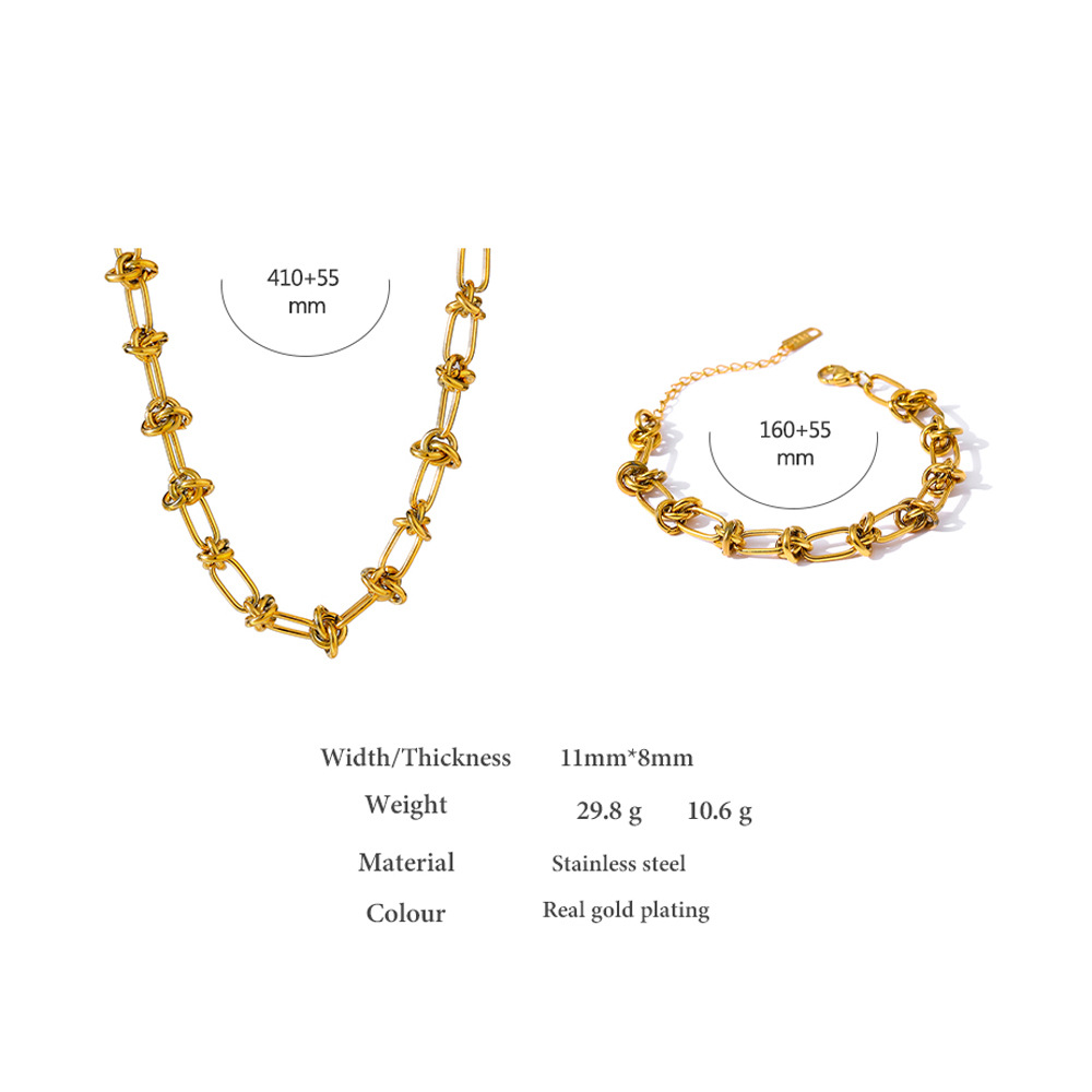 PVD Coated Gold Plating Process Real Gold Plated Plating Material Wholesale Jewelry Fashion Solid Color 304 Stainless Steel 18K Gold Plated Plating Stainless Steel Jewelry Sets