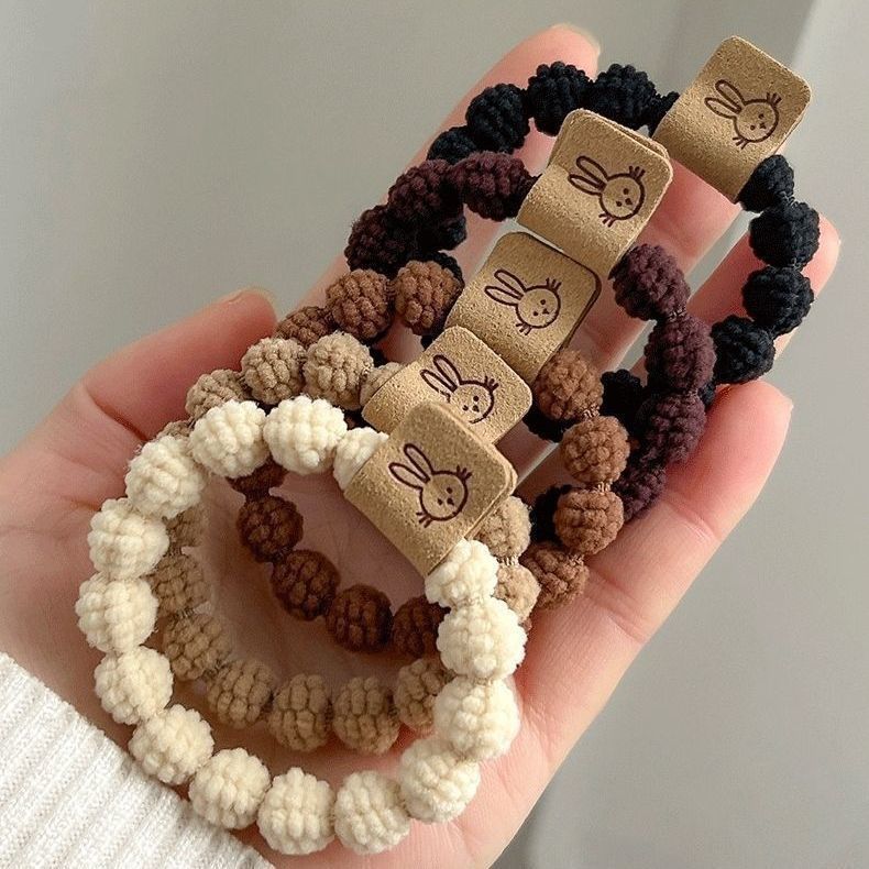 Caricatura encantadora anillo de pelo pulgar no daña el cabello de los niños correa de correa pequeña cuerda de cabello para niñas cuerda de cabello