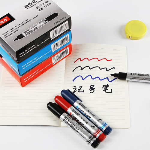 Office Supplies Oily Marker Black Thick Head Logistics Special Large Head Pen Waterproof Quick-Drying Marker Pen Wholesale