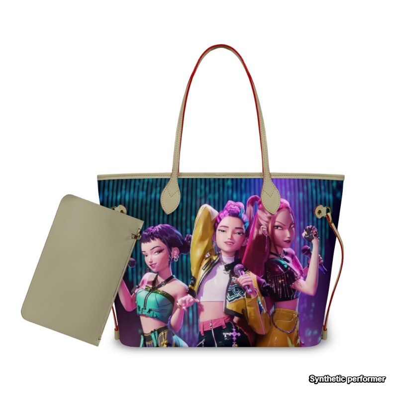 kpop demon hunters demon hunter handbag large capacity commuter shoulder bag women's tote bag custom-made kpop demon hunters demon hunter handbag large capacity commuter shoulder bag women's tote bag custom-made