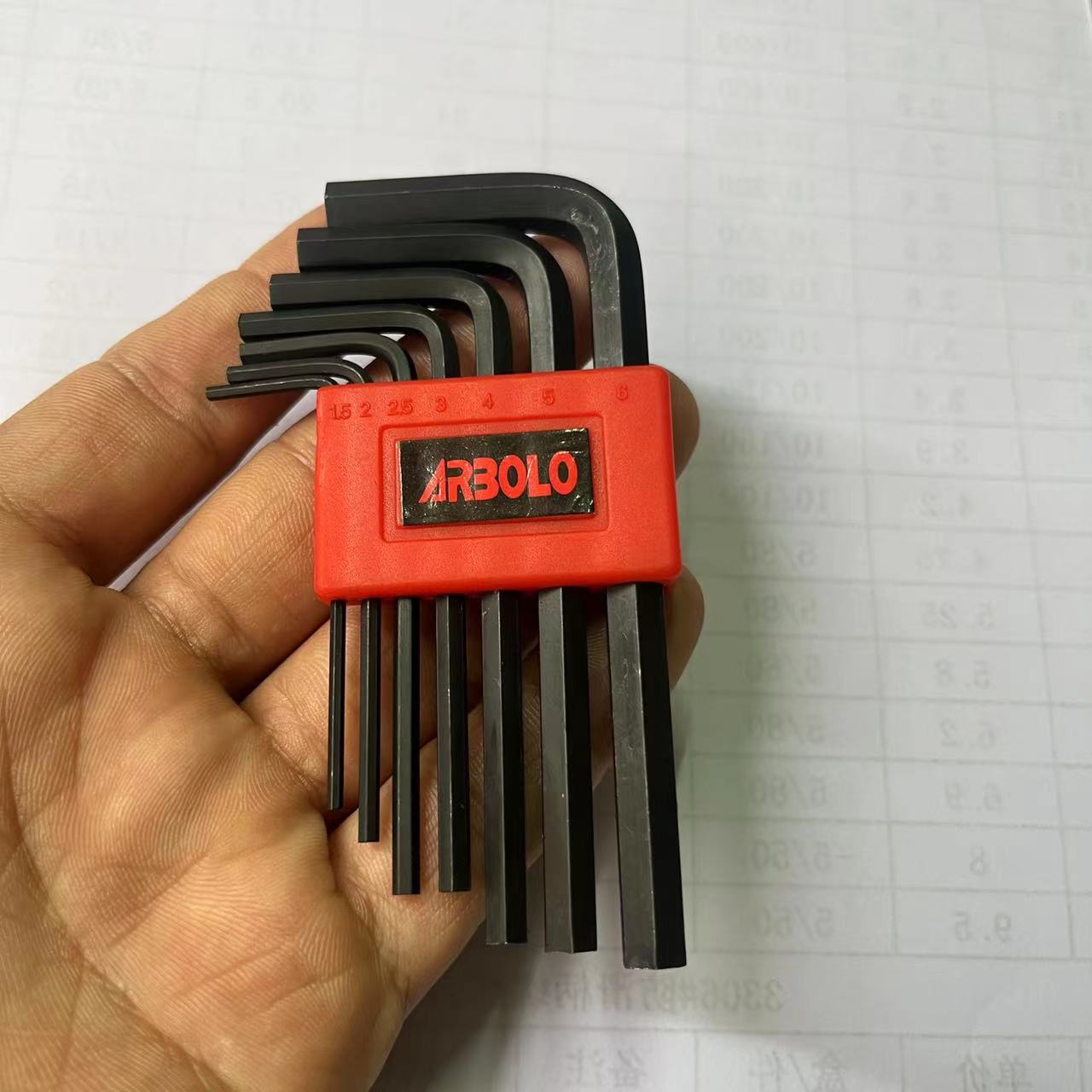 Hexagon socket wrench juego hexagon socket cabeza plana de siete piezas conjunto 1.5-6 hexagon socket fuente fabricante