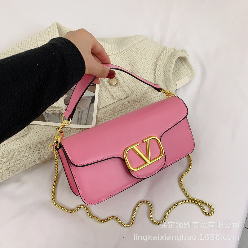 2026 New Women's Fashion Chain Bag, Solid Color Small Square Bag, Wholesale Handbag, Casual Versatile Shoulder Crossbody Bag