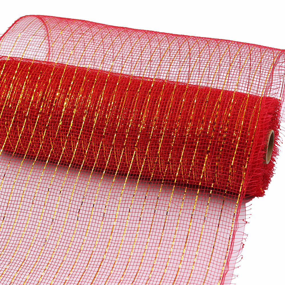 En stock al por mayor borde parrilla PP malla Navidad guirnalda haciendo guirnalda material decorativo malla Halloween